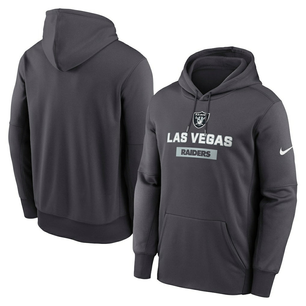 Las Vegas Raiders Toss Sweep Performance Pullover Hoodie - Anthracite discount