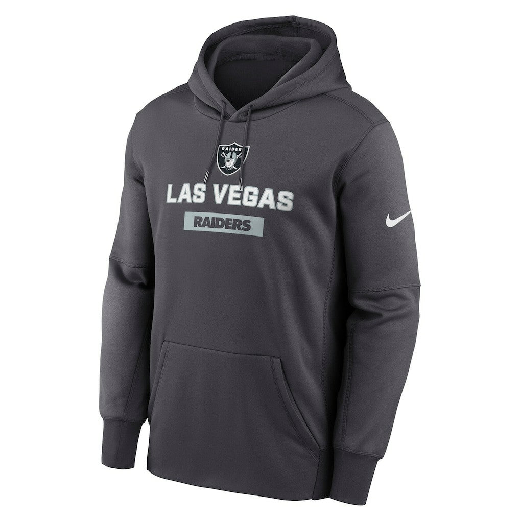 Las Vegas Raiders Toss Sweep Performance Pullover Hoodie - Anthracite discount