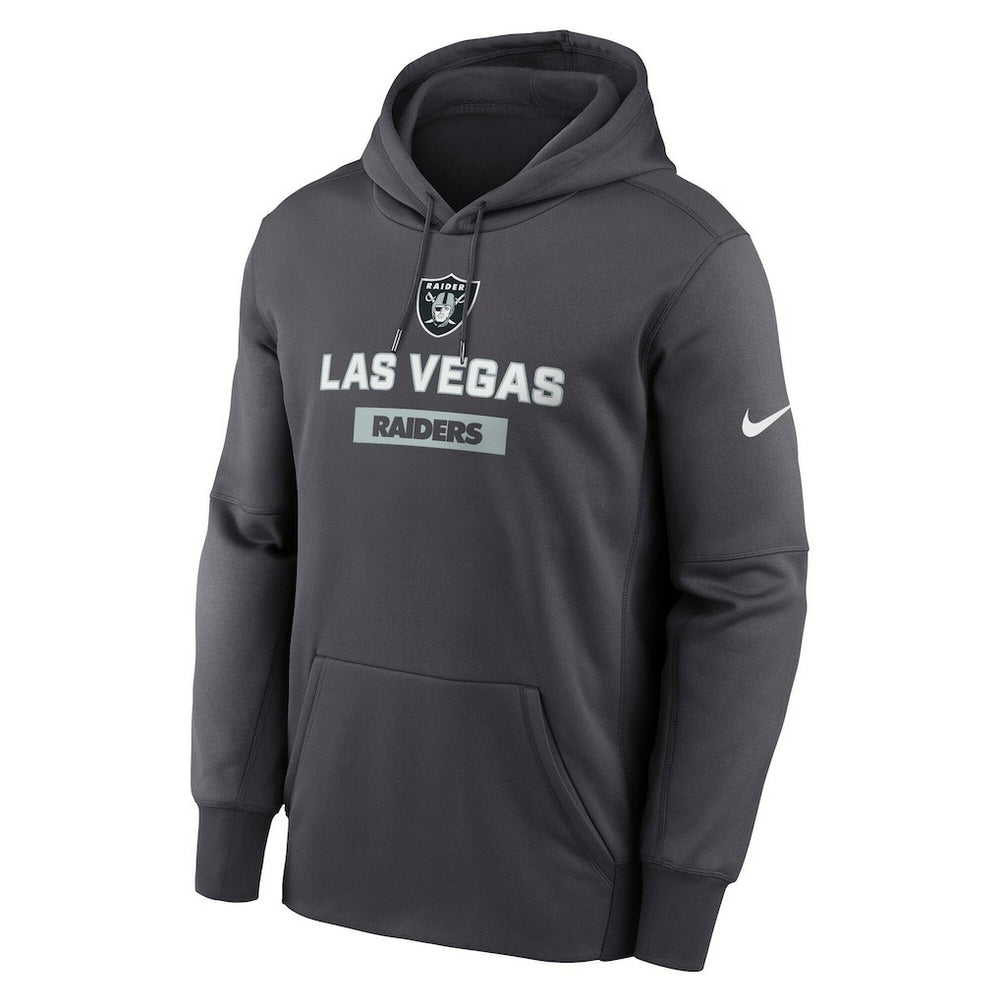 Las Vegas Raiders Toss Sweep Performance Pullover Hoodie - Anthracite discount