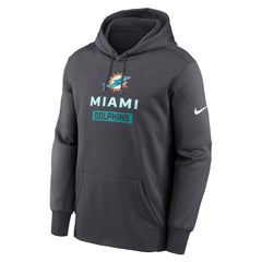 Miami Dolphins Toss Sweep Performance Pullover Hoodie - Anthracite sale