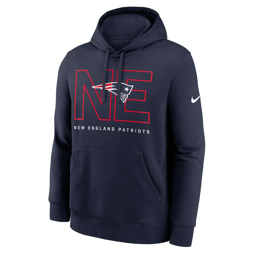 New England Patriots Busted Play Club Fleece Pullover Hoodie - Navy for sale
