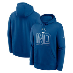 Indianapolis Colts Busted Play Club Fleece Pullover Hoodie - Royal discount