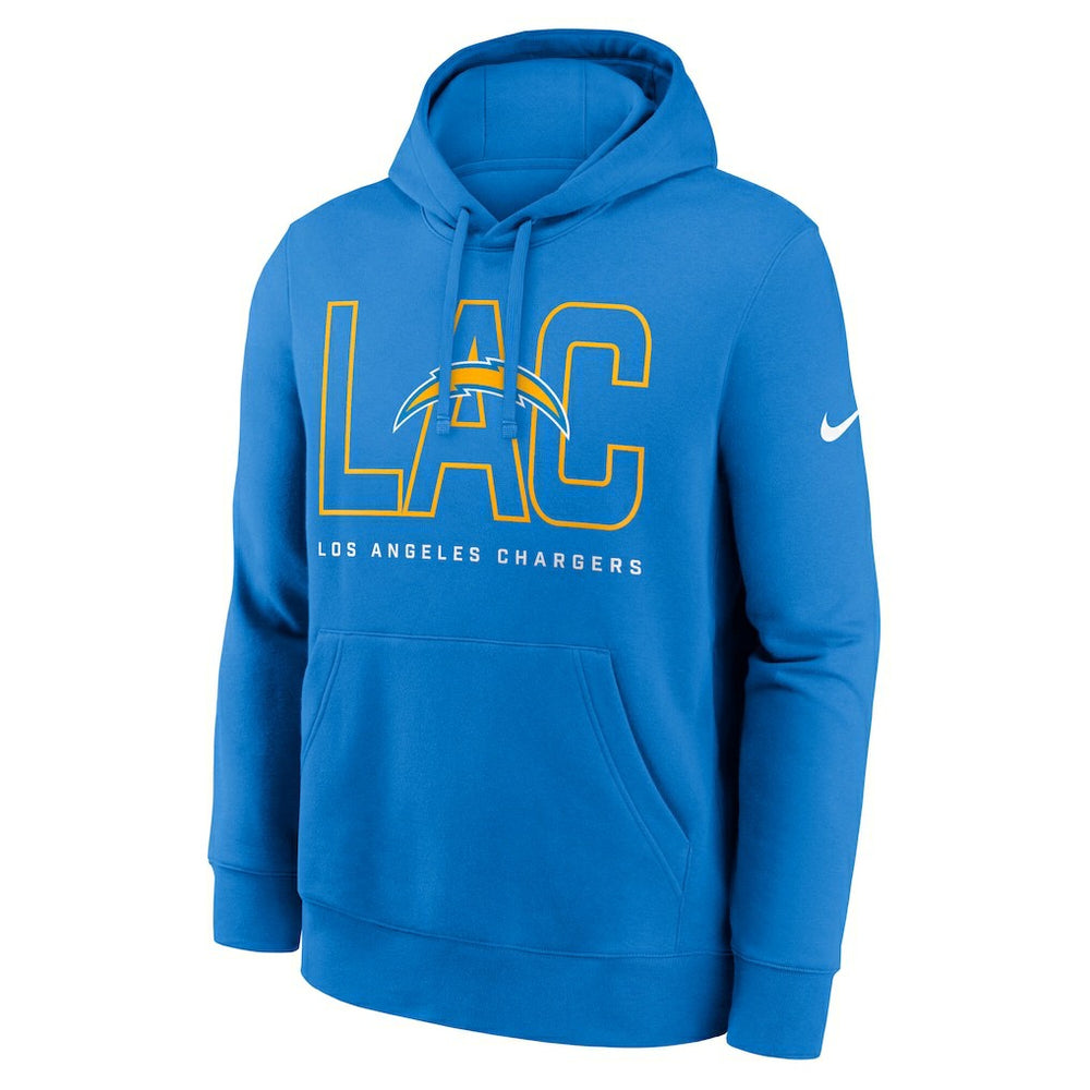 Los Angeles Chargers Busted Play Club Fleece Pullover Hoodie - Powder Blue discount