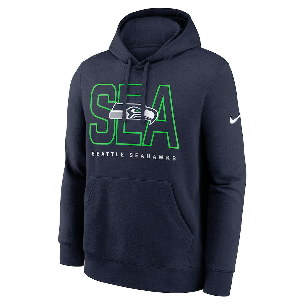 Seattle Seahawks Busted Play Club Fleece Pullover Hoodie - College Navy cheap