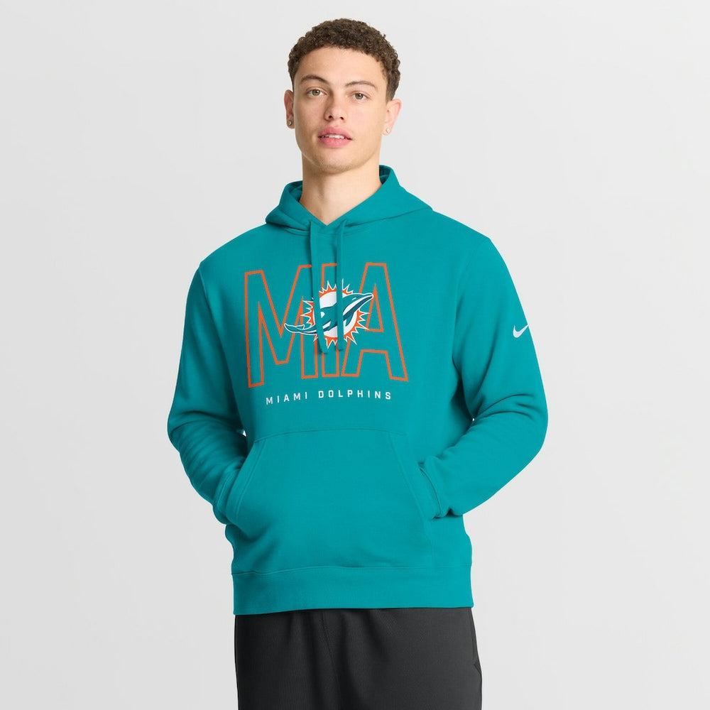 Miami Dolphins Busted Play Club Fleece Pullover Hoodie - Aqua discount