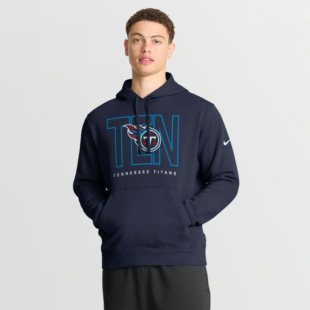 Tennessee Titans Busted Play Club Fleece Pullover Hoodie - Navy sale