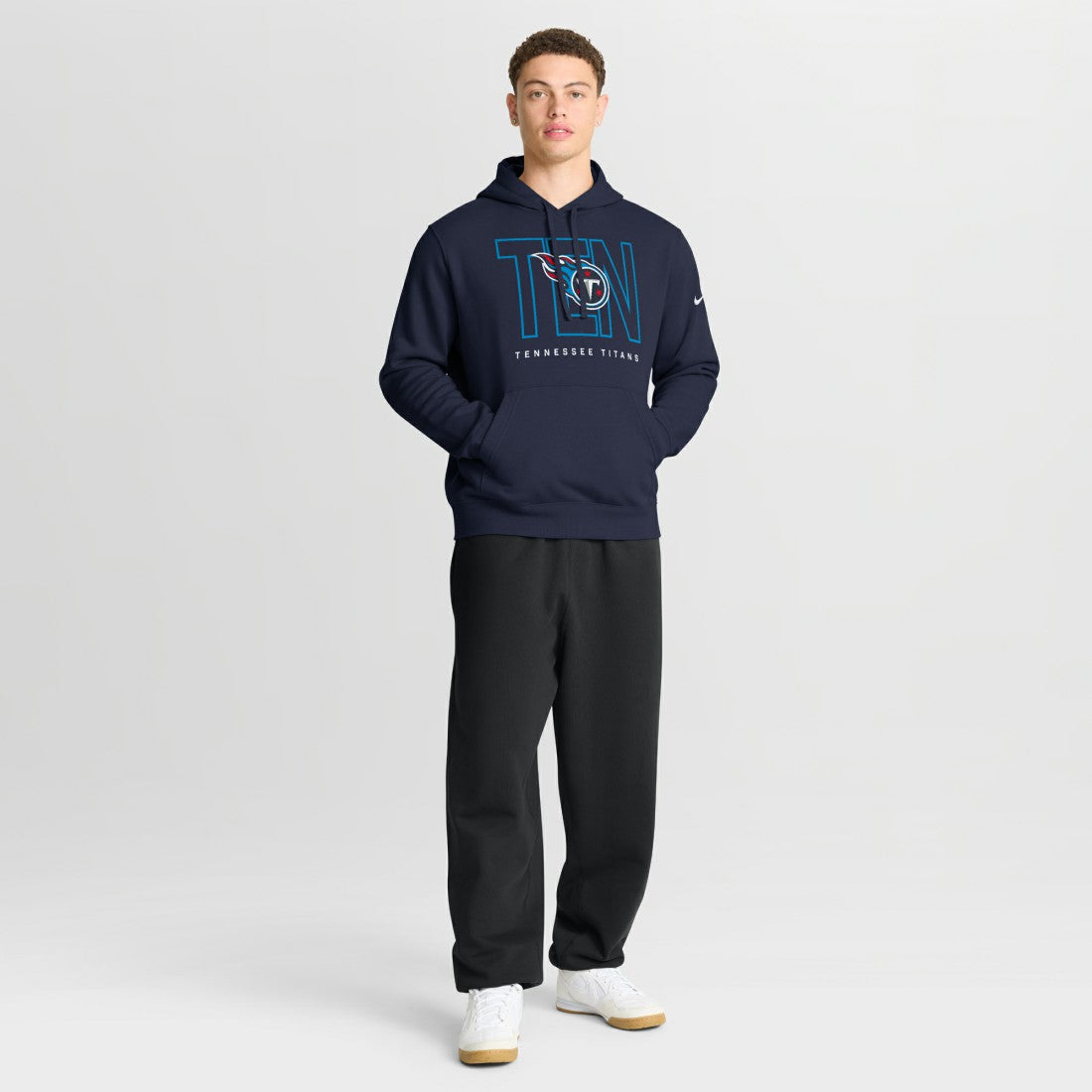 Tennessee Titans Busted Play Club Fleece Pullover Hoodie - Navy sale