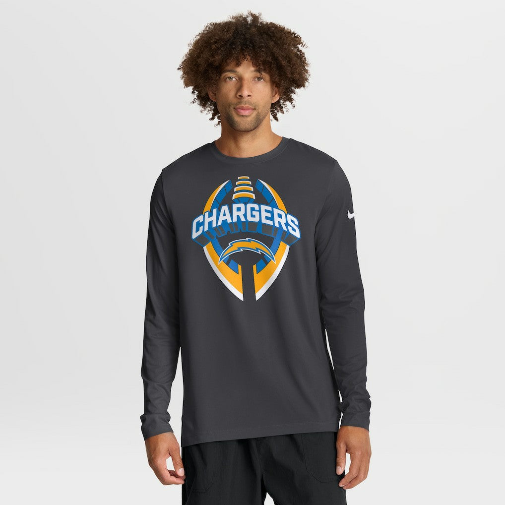 Los Angeles Chargers Primetime Legend Icon Performance Long Sleeve T-Shirt - Anthracite discount