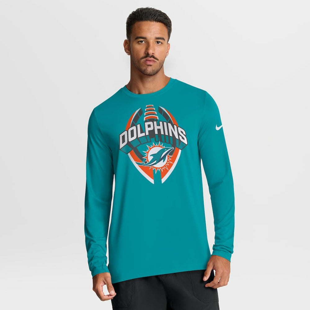 Miami Dolphins Primetime Legend Icon Performance Long Sleeve T-Shirt - Aqua online