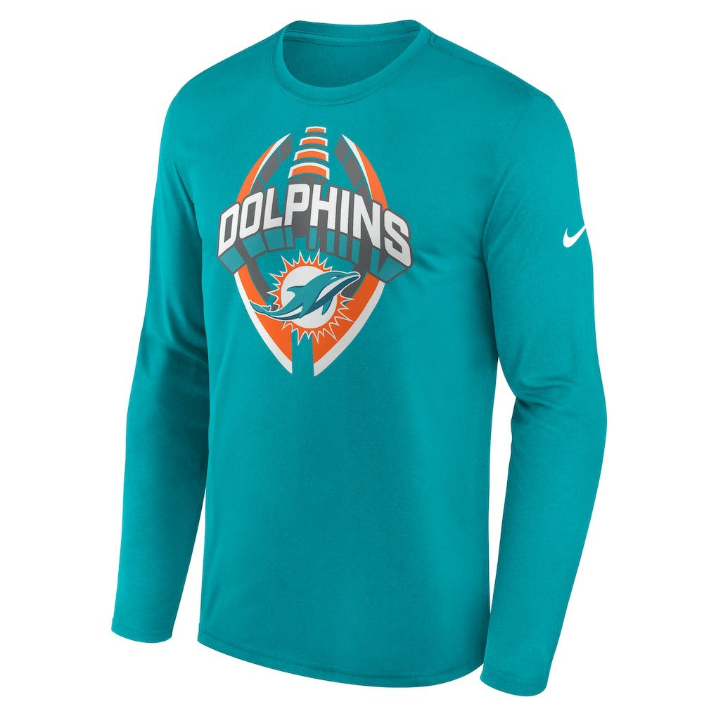 Miami Dolphins Primetime Legend Icon Performance Long Sleeve T-Shirt - Aqua online