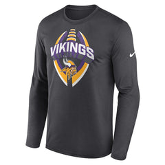 Minnesota Vikings Primetime Legend Icon Performance Long Sleeve T-Shirt - Anthracite on sale