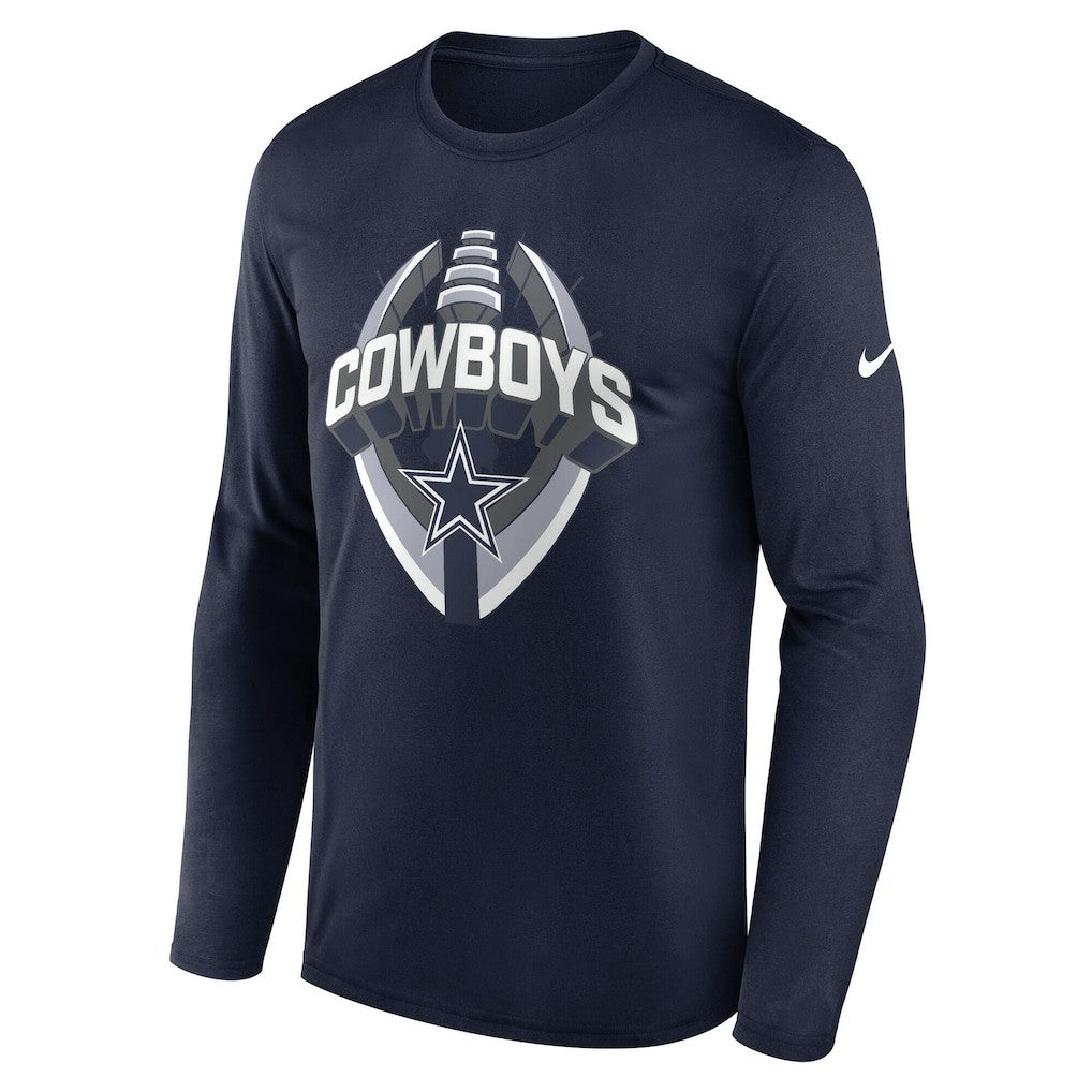 Dallas Cowboys Primetime Legend Icon Performance Long Sleeve T-Shirt - Navy for sale
