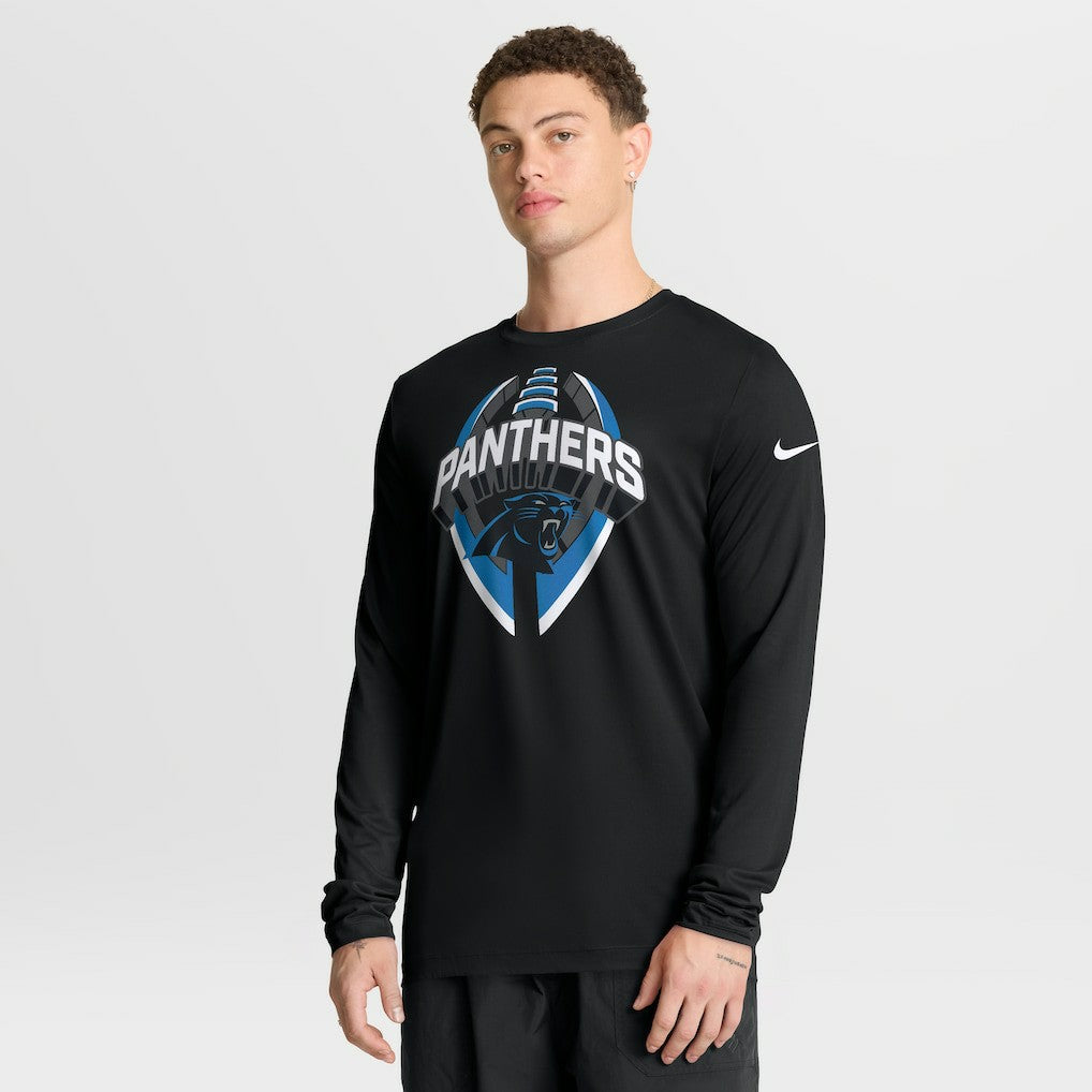Carolina Panthers Primetime Legend Icon Performance Long Sleeve T-Shirt - Black for sale