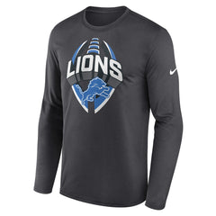 Detroit Lions Primetime Legend Icon Performance Long Sleeve T-Shirt - Anthracite on sale