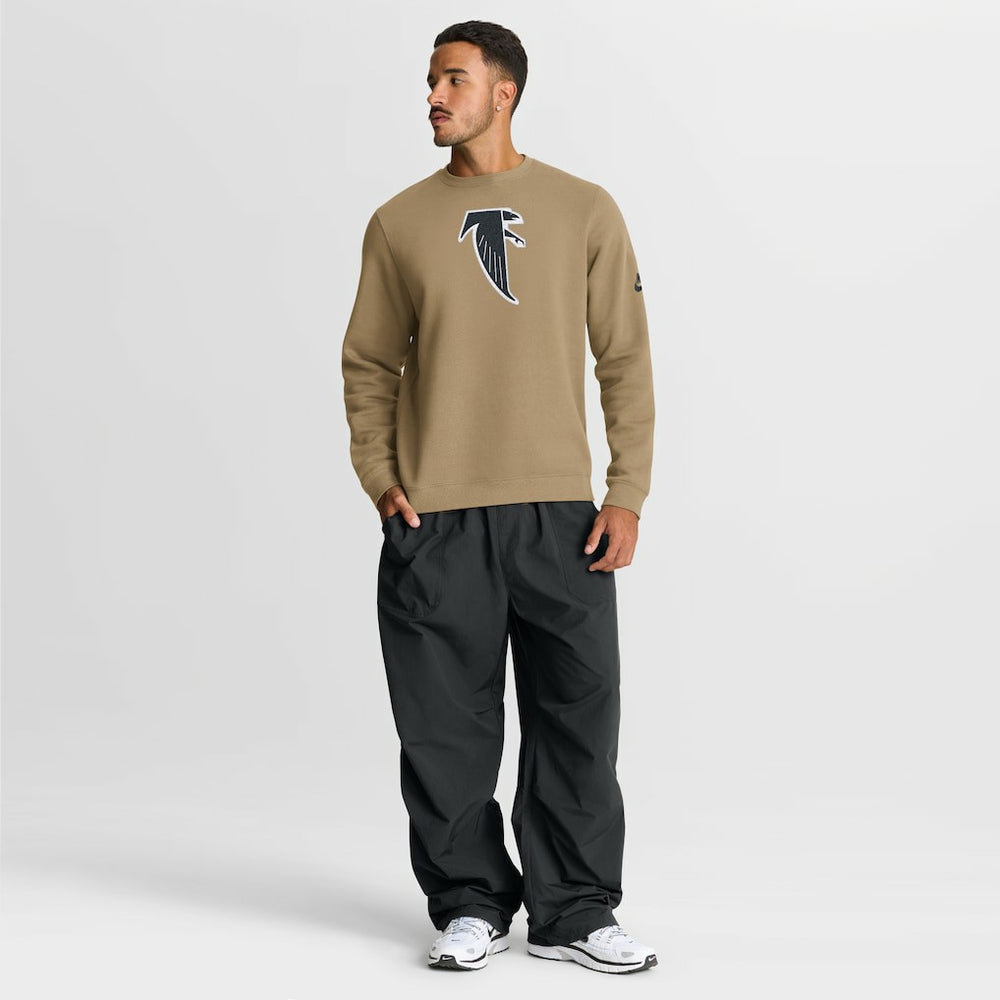 Atlanta Falcons Swing Pass Rewind Club Pullover Sweatshirt - Tan on sale