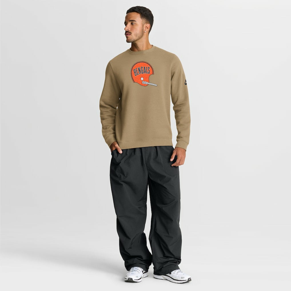 Cincinnati Bengals Swing Pass Rewind Club Pullover Sweatshirt - Tan on sale