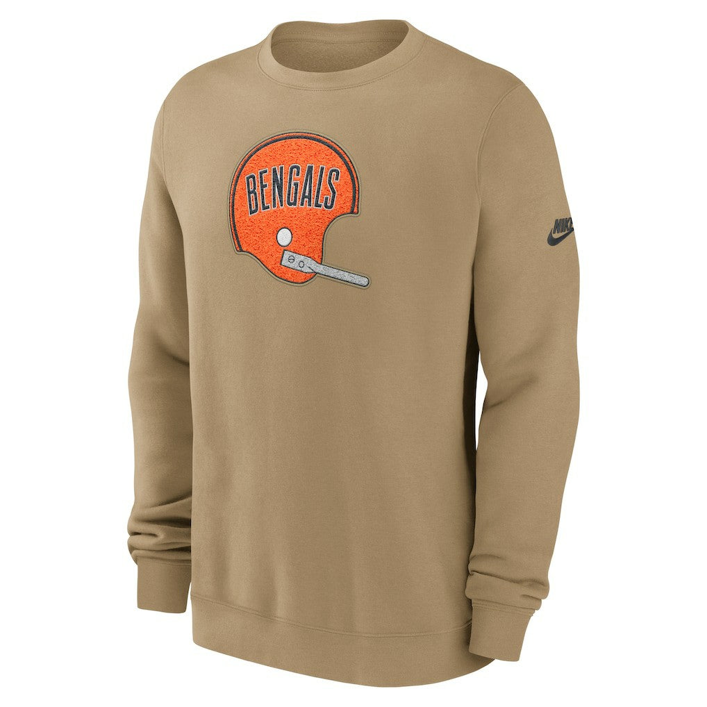 Cincinnati Bengals Swing Pass Rewind Club Pullover Sweatshirt - Tan on sale