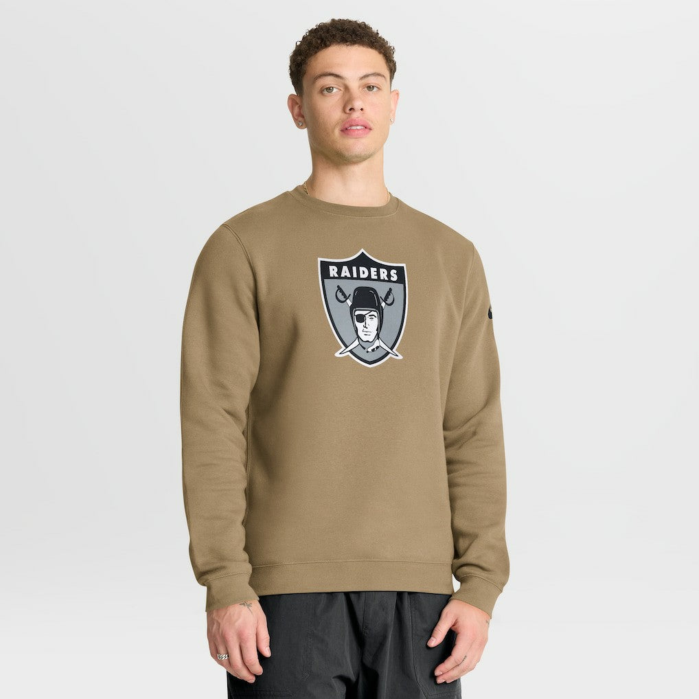Las Vegas Raiders Swing Pass Rewind Club Pullover Sweatshirt - Tan sale