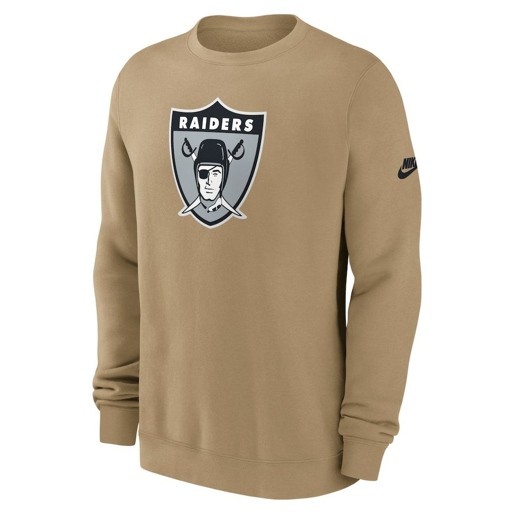 Las Vegas Raiders Swing Pass Rewind Club Pullover Sweatshirt - Tan sale