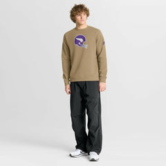 Minnesota Vikings Swing Pass Rewind Club Pullover Sweatshirt - Tan discount