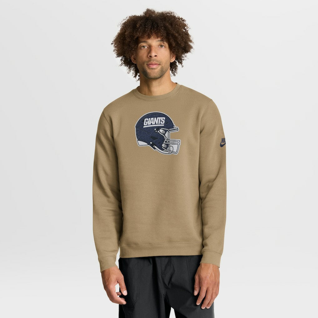 New York Giants Swing Pass Rewind Club Pullover Sweatshirt - Tan discount