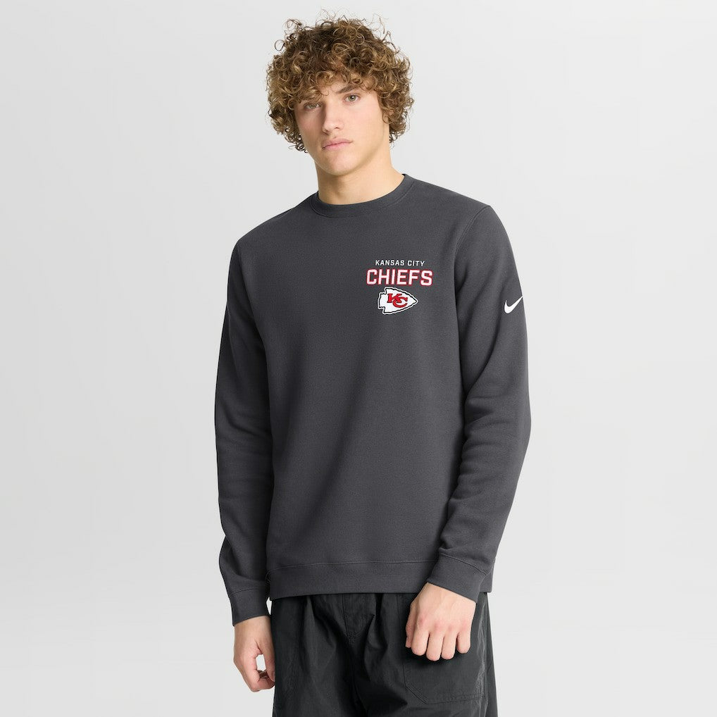 Kansas City Chiefs Primetime Club Fleece Pullover Sweatshirt - Anthracite online