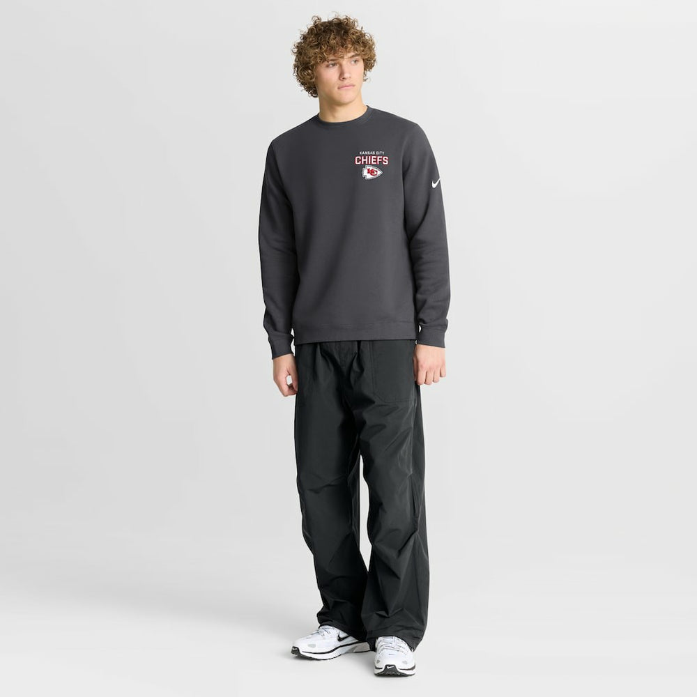 Kansas City Chiefs Primetime Club Fleece Pullover Sweatshirt - Anthracite online
