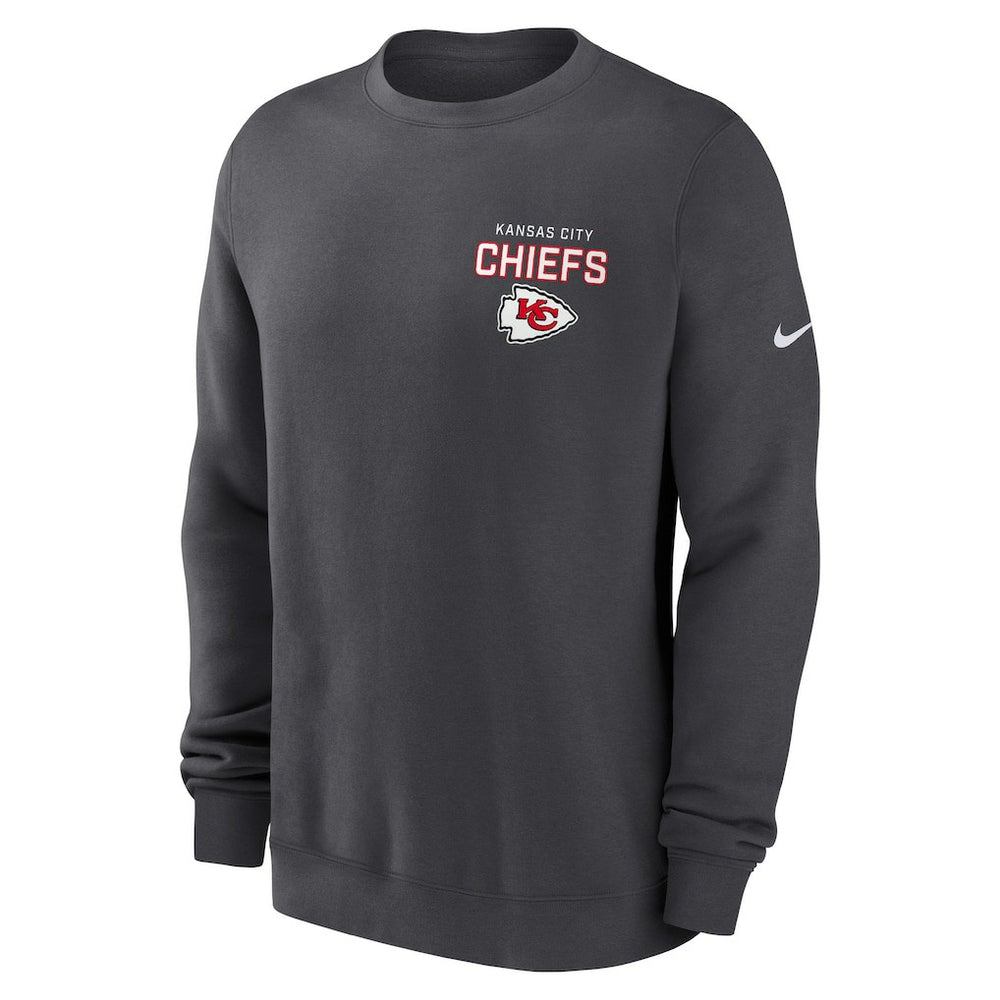 Kansas City Chiefs Primetime Club Fleece Pullover Sweatshirt - Anthracite online