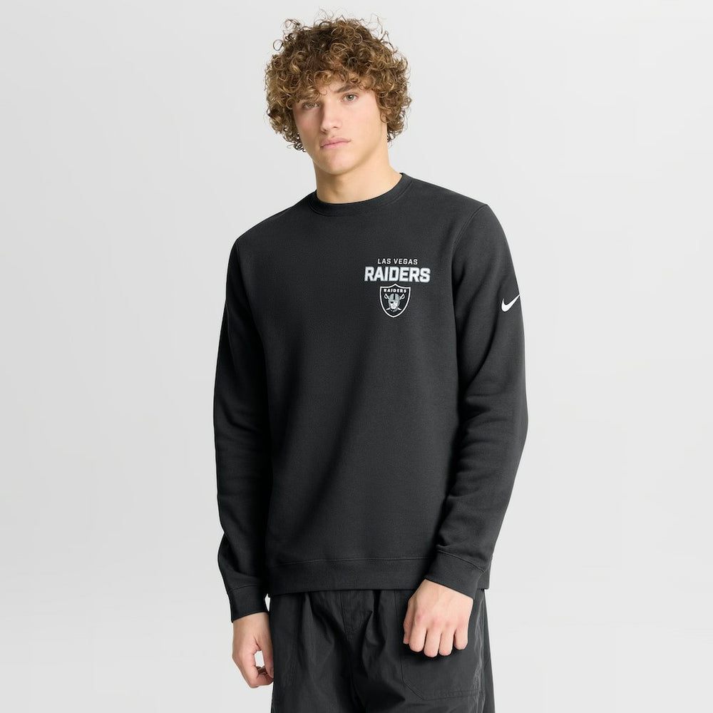 Las Vegas Raiders Primetime Club Fleece Pullover Sweatshirt - Black outlet
