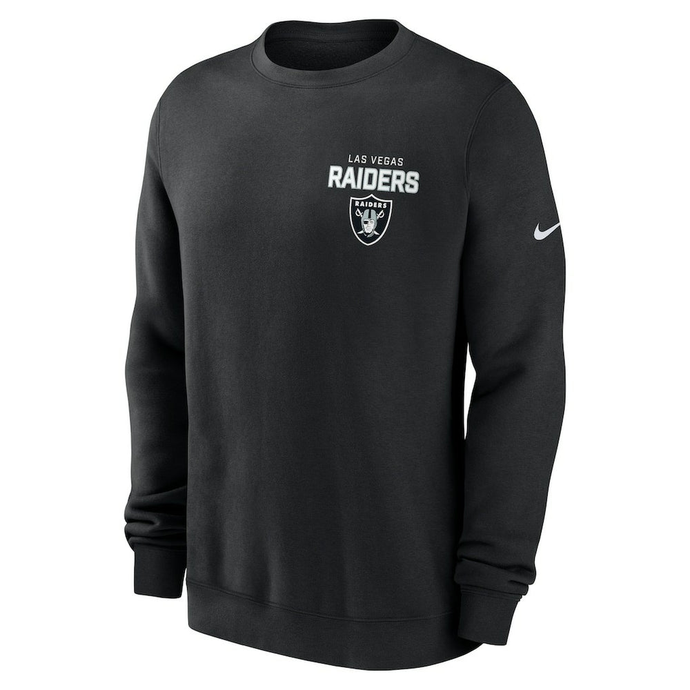 Las Vegas Raiders Primetime Club Fleece Pullover Sweatshirt - Black outlet