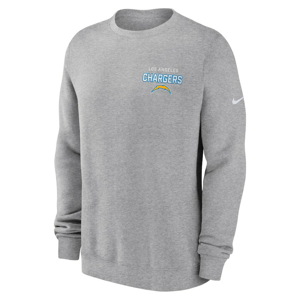 Los Angeles Chargers Primetime Club Fleece Pullover Sweatshirt - Heather Gray on sale