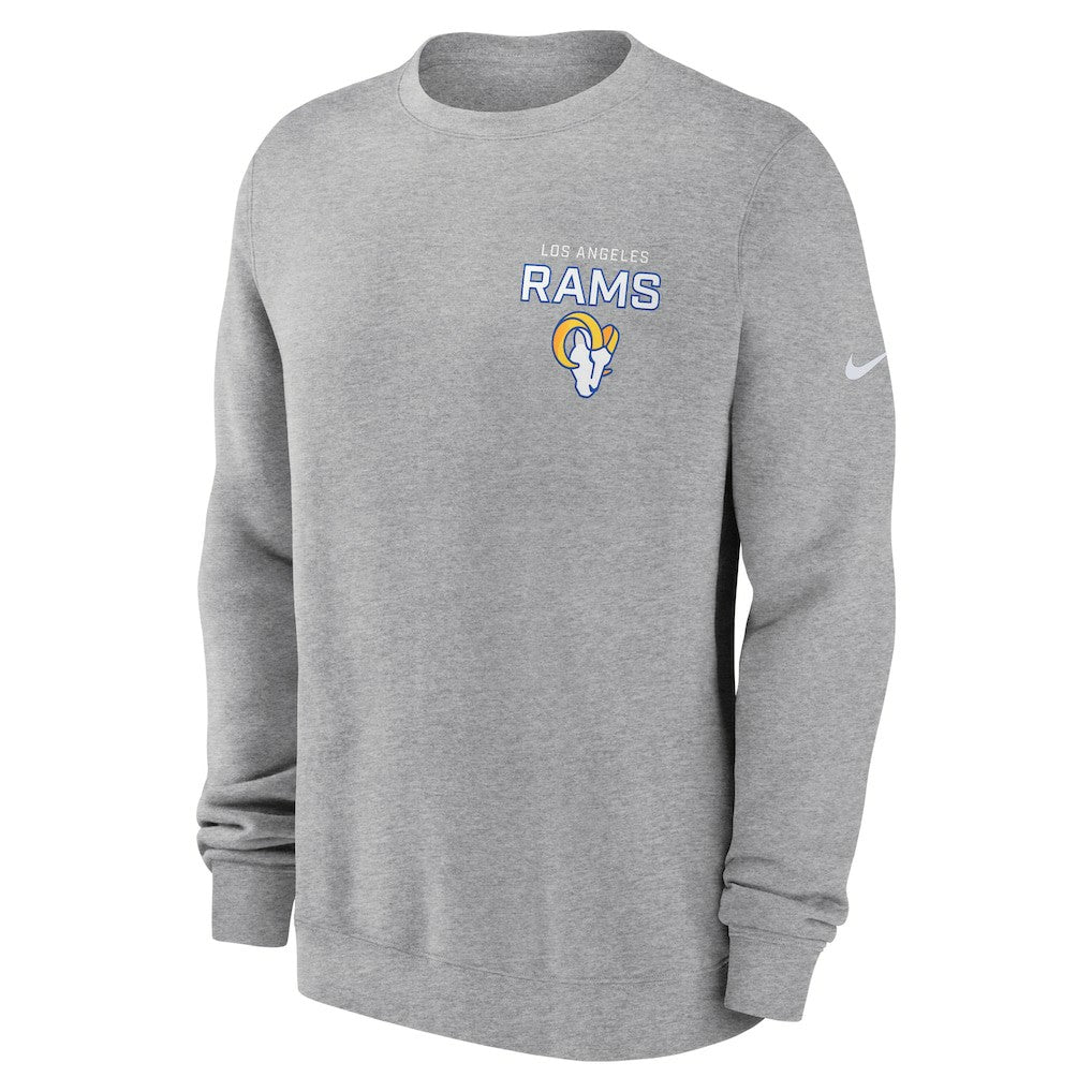 Los Angeles Rams Primetime Club Fleece Pullover Sweatshirt - Heather Gray on sale