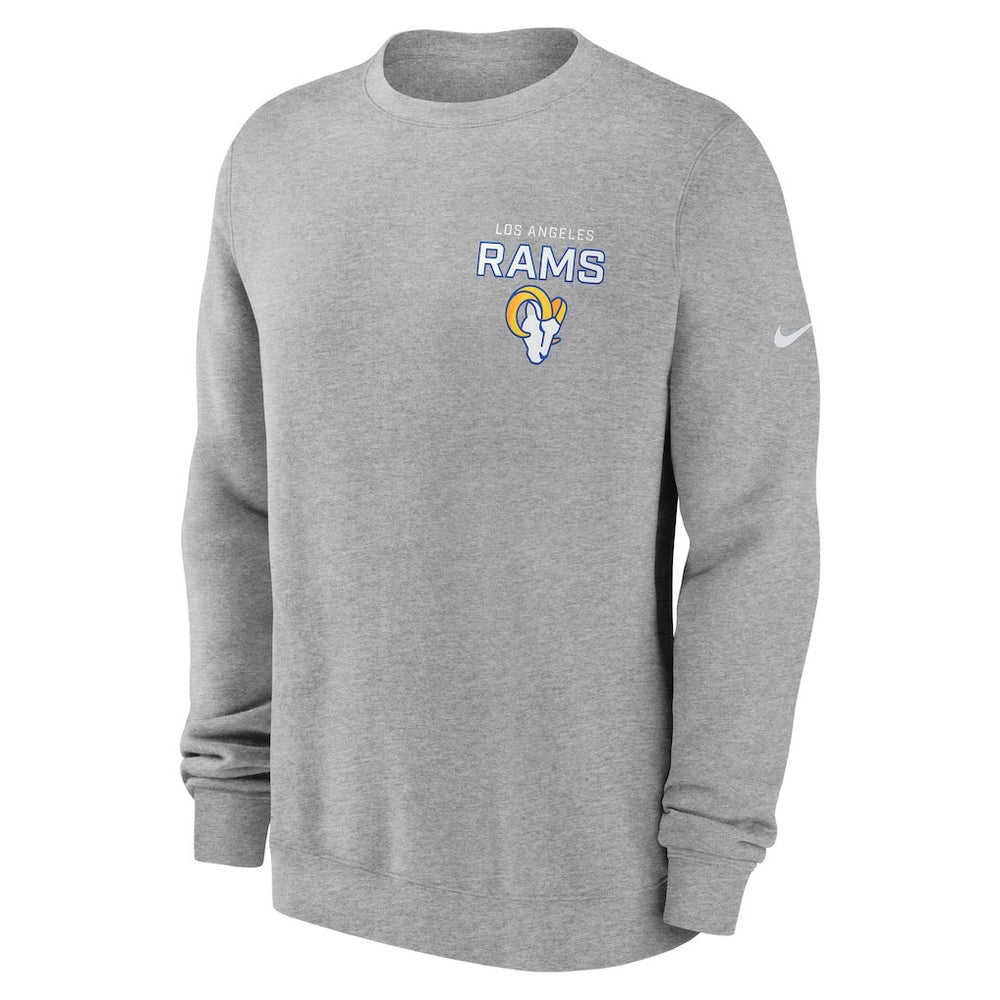 Los Angeles Rams Primetime Club Fleece Pullover Sweatshirt - Heather Gray on sale