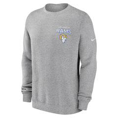 Los Angeles Rams Primetime Club Fleece Pullover Sweatshirt - Heather Gray on sale