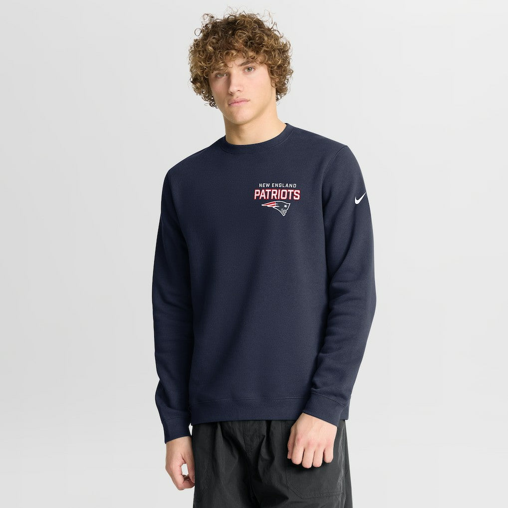 New England Patriots Primetime Club Fleece Pullover Sweatshirt - Navy sale