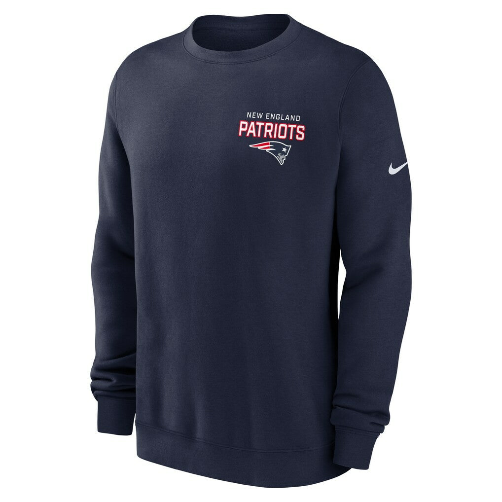 New England Patriots Primetime Club Fleece Pullover Sweatshirt - Navy sale