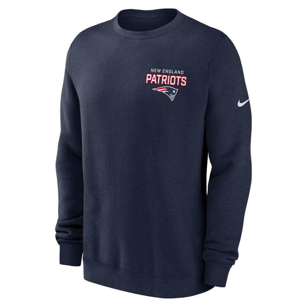 New England Patriots Primetime Club Fleece Pullover Sweatshirt - Navy sale