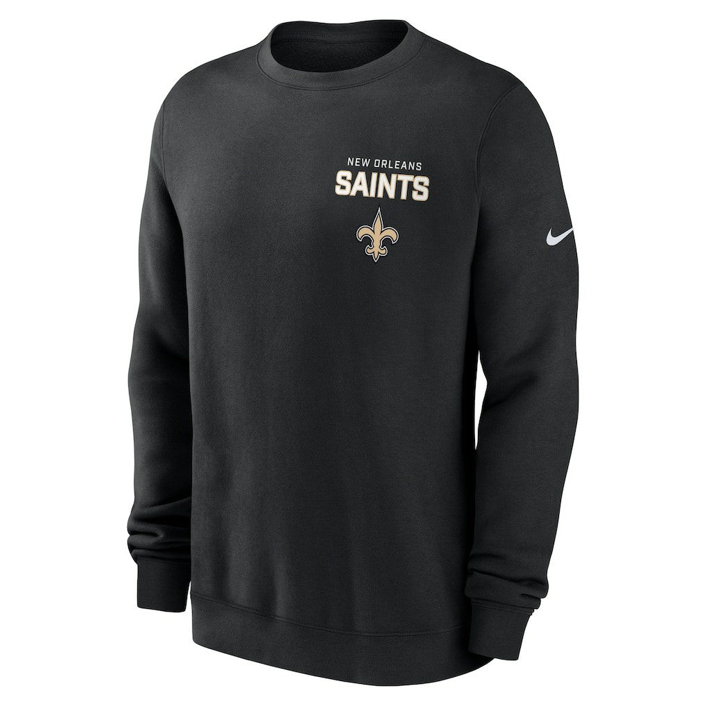 New Orleans Saints Primetime Club Fleece Pullover Sweatshirt - Black outlet