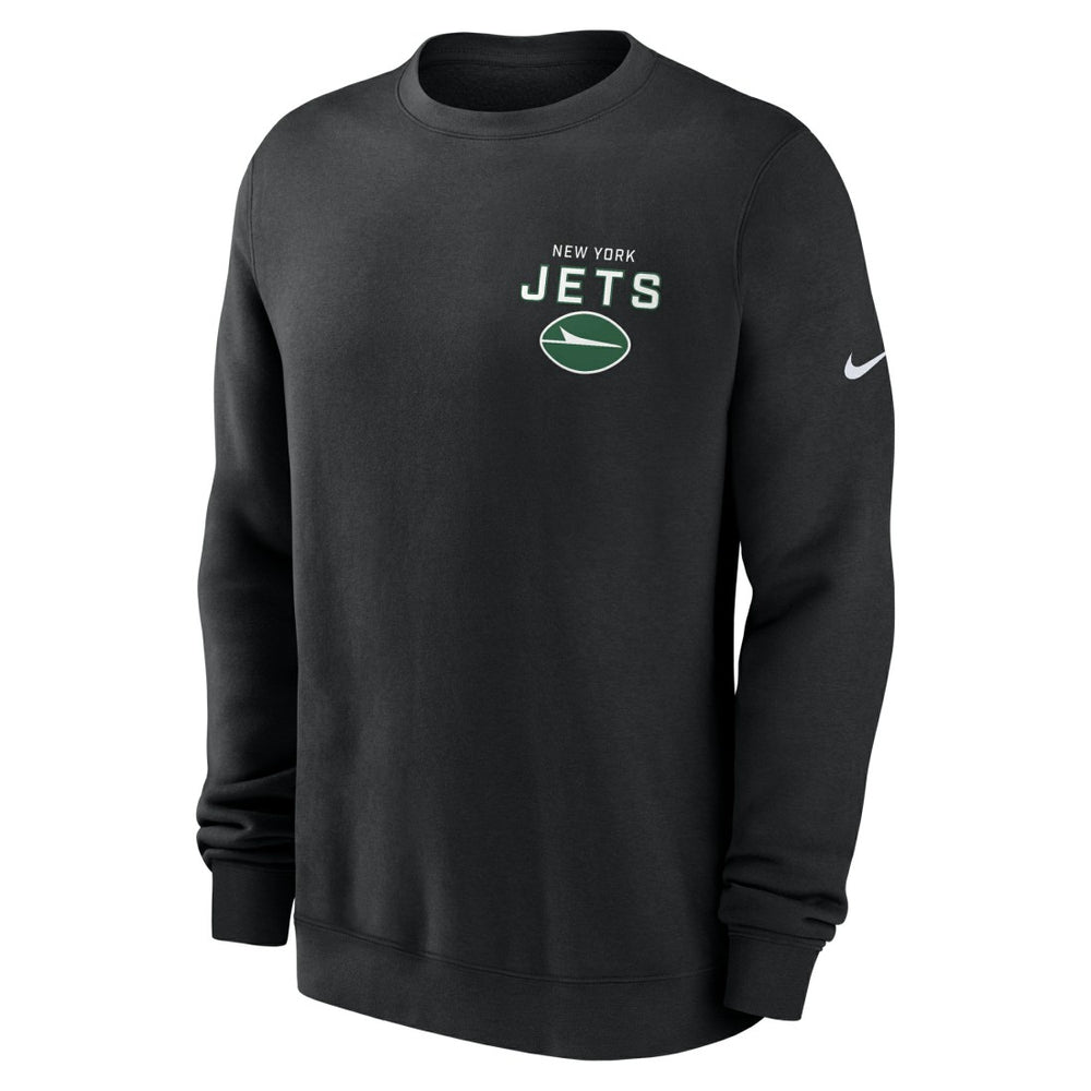 New York Jets Primetime Club Fleece Pullover Sweatshirt - Black for sale