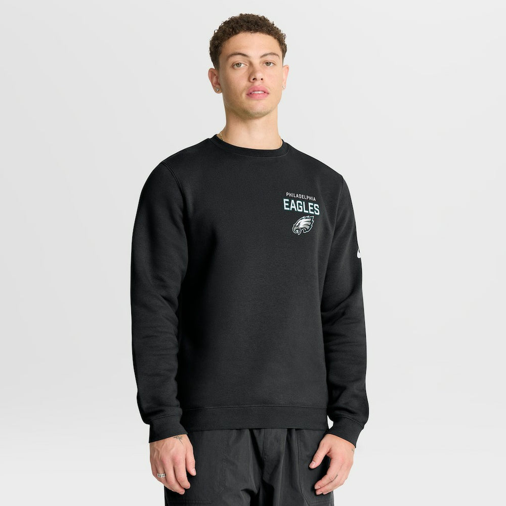 Philadelphia Eagles Primetime Club Fleece Pullover Sweatshirt - Black cheap