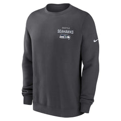 Seattle Seahawks Primetime Club Fleece Pullover Sweatshirt - Anthracite on sale
