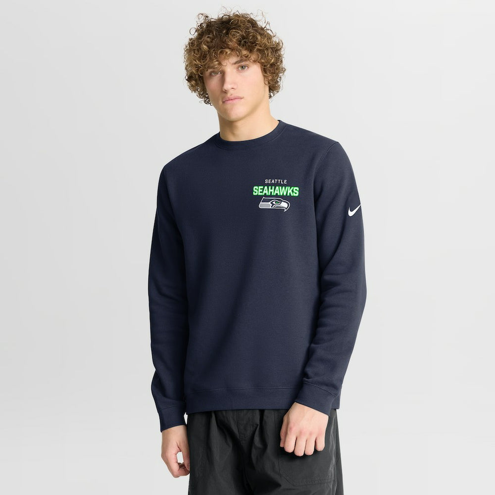 Seattle Seahawks Primetime Club Fleece Pullover Sweatshirt - College Navy online
