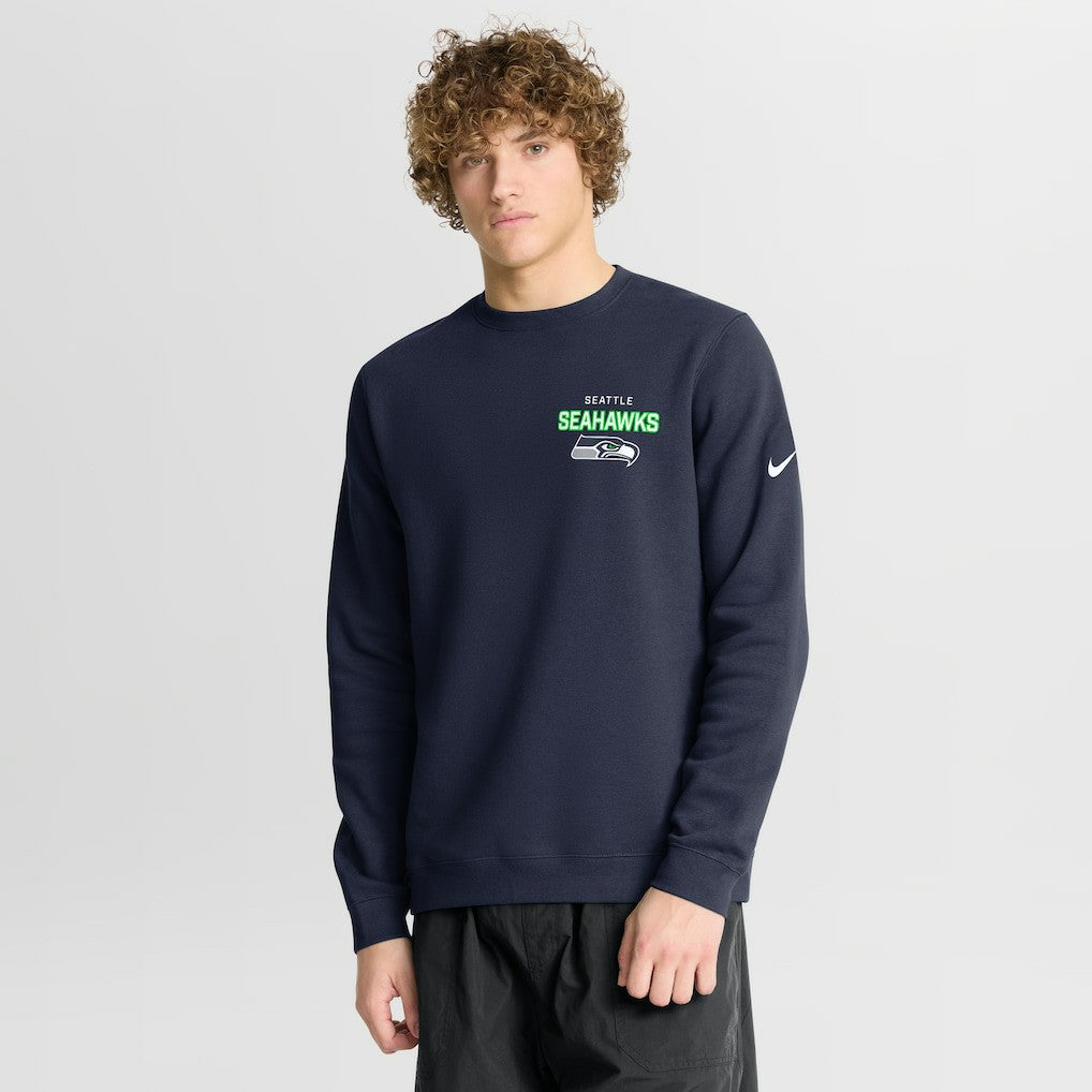 Seattle Seahawks Primetime Club Fleece Pullover Sweatshirt - College Navy online