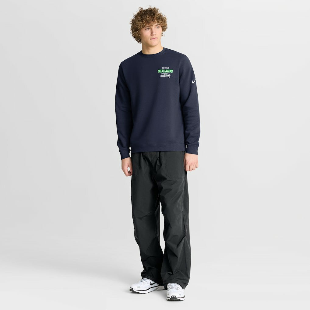 Seattle Seahawks Primetime Club Fleece Pullover Sweatshirt - College Navy online