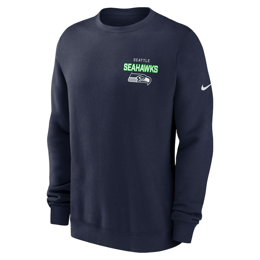 Seattle Seahawks Primetime Club Fleece Pullover Sweatshirt - College Navy online