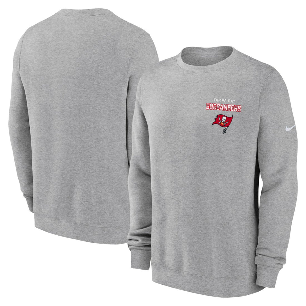 Tampa Bay Buccaneers Primetime Club Fleece Pullover Sweatshirt - Heather Gray online