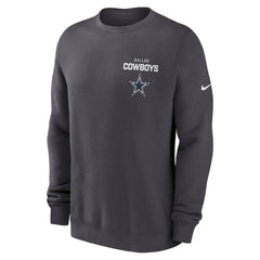 Dallas Cowboys Primetime Club Fleece Pullover Sweatshirt - Anthracite sale