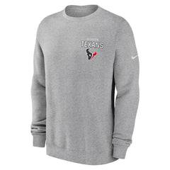 Houston Texans Primetime Club Fleece Pullover Sweatshirt - Heather Gray online