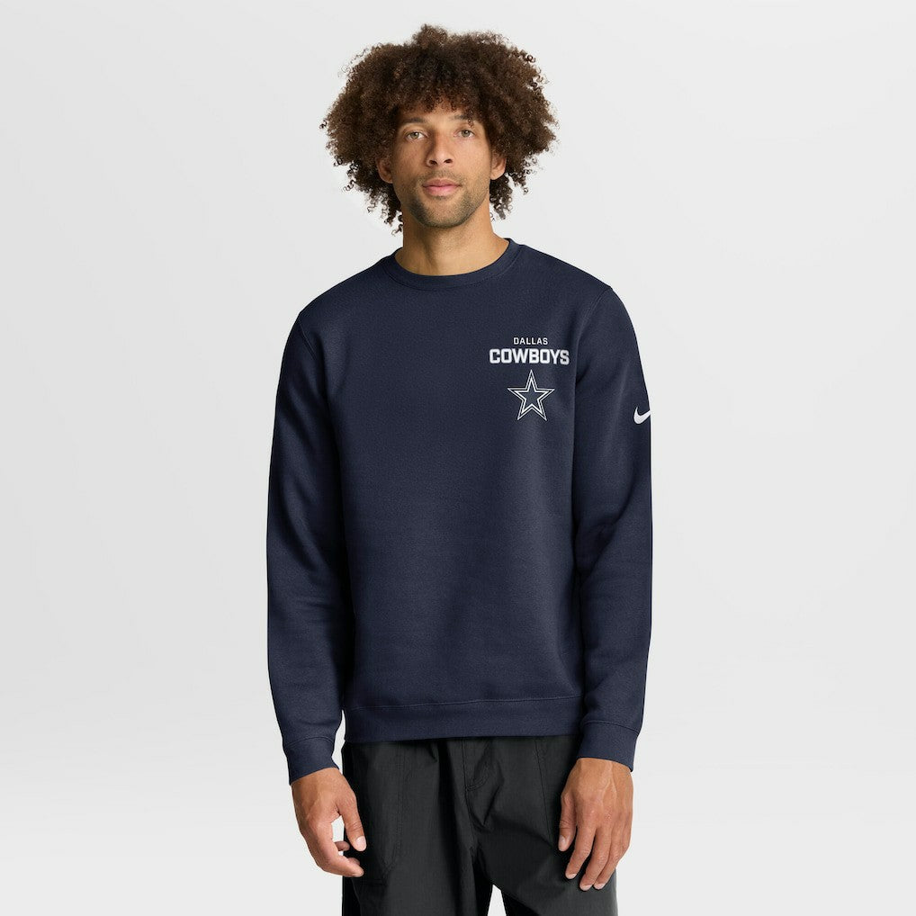Dallas Cowboys Primetime Club Fleece Pullover Sweatshirt - Navy cheap