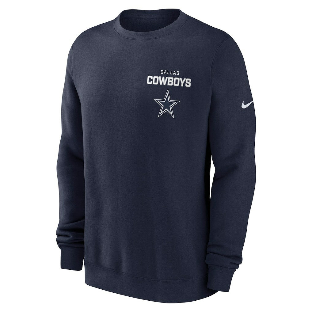 Dallas Cowboys Primetime Club Fleece Pullover Sweatshirt - Navy cheap